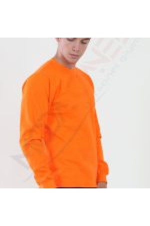 Bisiklet Yaka Turuncu Sweatshirt